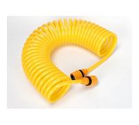 Helilyco Coiled Recoil Garden Hose, Expandable Watering Hose with Brass Connectors, Lightweight EVA Spiral Hose Efficient Garden Care, 15m