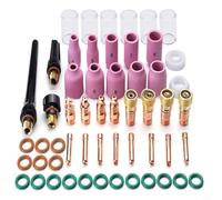 Helilyco Complete 55 Piece Welding Accessory Set with High Conductivity Copper Nozzles Tips and Diffusers for argon Welders