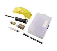 Helilyco Complete AC Leak Detector Kit with UV Flashlight and Dye Car Air Conditioner, Refrigerator and HVAC Unit Maintenance and Testing