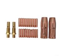 Helilyco Copper for mig for torch Nozzle Kit 2 Shrouds 2 Diffusers Copper(025)