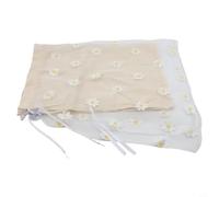 Helilyco Cotton Embroidered Car Sunshade, Retractable Side Window Sun Shade with Suction Cups, UV Protection Heat Insulation Daisy Lace Pattern Sunshade(A)