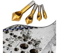 Helilyco Countersink Drill Bit High Speed Steel Home Deburring Garden Parts Replacement Tools 4Pcs Accessories