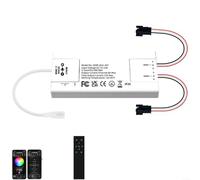 Helilyco Digital LED Light Controller for ESP32 for ESP8266 Sound Activated 100 for Dynamic Modes WLED App Support SK6812 DC 5V-24V White(A)