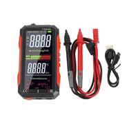 Helilyco Digital Multimeter with True RMS, 6000 Count for USB-C Rechargeable, AC/DC Voltage Current Capacitance for frequency NCV Temperature, for Red/Black FS899L