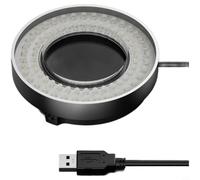 Helilyco Dustproof 72 LED Polarized for Ring Light Microscope, USB Dimmable Source Phone Repair, Adjustable Brightness Aluminium Alloy Lamp