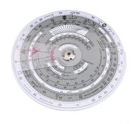 Helilyco E6b Circular Flight Computer with Clear Partition Diagram, Portable Navigational Slide Rule for Drift Angle, Time and Distance Calculation(E6B-R2)