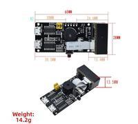 Helilyco Embedded 2D Barcode Scanner Module with UART QR Code Reader for Scanning Systems 65x28x13.5mm Black