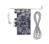Helilyco FireWire PCI for Express for x1 Expansion Card, for Dual-Chip Low Power Design, Supports Hot-Swap and 63 Nodes Video Capture and External Storage Devices