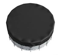 Helilyco Foldable for Round Pool Cover for Above Ground Pools, Weather Resistant Oxford Material for Bounding Table and Pet Pool, Black 10ft(3)