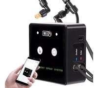Helilyco for 360 Rotating Terrarium Sprayer with WiFi Remote Control, Timed Misting System Rainforest Vivarium, Self-Priming Humidifier Kit