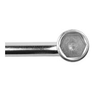 Helilyco for Heavy Duty Wheel Wrench 17/19/21mm Lug Nut Socket Spanner, Extendable Handle Car Hand for Tire Change, Silver