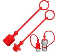 Helilyco for Hydraulic Quick Coupling Dust Cover Set ISO5675, 4 Pairs Agricultural Machinery and Construction Equipment(1)