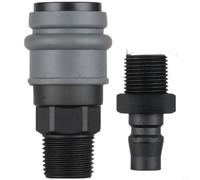 Helilyco for Plastic Steel -Type Quick for Connect Air Hose Fitting 12" | High-strength Plastic, Self-locking Leak-proof Seal, -30°C To 50°C, Smooth Threading, 2 Male & 2 Female Connectors