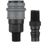 Helilyco for Plastic Steel -Type Quick for Connect Air Hose Fitting 12" | High-strength Plastic, Self-locking Leak-proof Seal, -30°C To 50°C, Smooth Threading, 2 Male & 2 Female Connectors