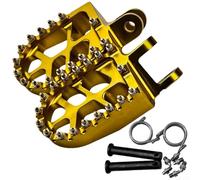 Helilyco for Premium Aluminium Foot Pegs for Motorcycle Easy Install Replacement Pedals for Dirt Bike Street Use Red(Gold)