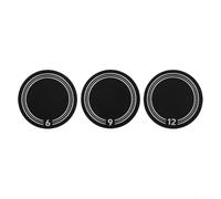 Helilyco for Stainless Steel Pickleball Paddle Butt Cap, Weighted End Cover Enhanced for Momentum, 6g 9g 12g for CONFIGURATIONS, Black(6g+9g+12g)