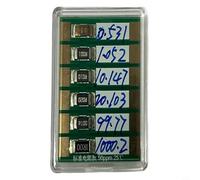 Helilyco Four-Terminal Standard Resistor Calibration Board with 6 Resistance Values for Precise Ohmmeter and Milliohm Meter Testing Green(Calibrated)