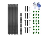 Helilyco Garden Hoops Elevated Bed Covers Greenhouse Planting Tunnel Fiberglass Mesh Support Frame Kit 1 Set Green