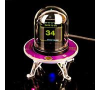 Helilyco GeekMagic UFO Clock Multifunctional WiFi Weather Station with 3-Day Forecast RGB Light Effects Touch Control for Indoor Temperature & Humidity - Colorful