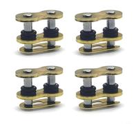 Helilyco Heavy Duty Did Oil Seal Chain 428 520 525 530 with Rivet Master Link, Gold Motorcycle Chain Connecting Clip