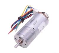 Helilyco High Torque JGA25-370 DC Motor with Encoder, 6V Geared Reduction Motor 9kg.cm Precise Control in Robotics(12 RPM)
