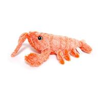 Helilyco Interactive Lobster Dog Toy USB Rechargeable Plush Squeaker Small Medium Dogs Polyester Bright for Orange Pink 28cm