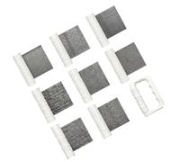 Helilyco Leriton 9-Piece Texture Roller Set Clay, 3D Printed Embossing Tools with Ergonomic Handle Miniature Model Making, Tabletop Gaming Scenery and Pottery Crafts