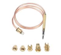 Helilyco M6 Thermocouple Replacement Probe Gas Fireplaces and Burners, 60cm Quick Response Metal Sensor with Secure Fitting