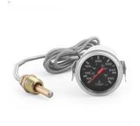 Helilyco Mechanical Water Temperature Gauge 52mm 40-120/100-250for F with Sensor, 12V LED Backlit for Dial Car for Truck Boat, 1/2 NPT Thread, 1.8m Cable