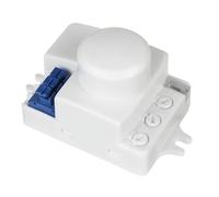 Helilyco Microwave Motion Sensor for Home Garden 360° Detection Adjustable Range 1-10m IP20 Rated White 70 * 42 * 40mm Easy to Install for 110-240 V°AC 50-60 Hz