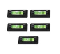 Helilyco Mini Bubble Level with Magnetic Base 40x17x12mm Liquid Level Indicator for TV Stands Photo Frames Cross-Stitch Frames Black 2 5 Pcs