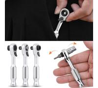 Helilyco Mini Ratchet Wrench Set 1 4 Drive with Ergonomic Handle and Anti-Slip Grip for Durable Home Auto Use 3.34 in Alloy Steel Tool