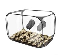 Helilyco Mushroom Fruiting Chamber Still Air Box, Clear PVC Grow Kit with Gloves, Foldable Portable Sterile Tent Home Mycology Cultivation 35.5 Inch(balck)