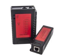 Helilyco NF-468S Network Cable Tester for RJ45, RJ11, RJ12, CAT5, UTP/STP Cables, POE Detection, 2000m Range, Black+Red