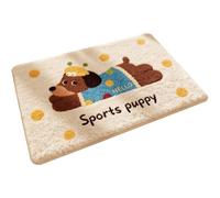 Helilyco Non Slip Plush Bathroom Rug 40x60cm Absorbent Imitation Cashmere Mat for Soft Quick Dry Floor Carpet Toilet for Door for Red