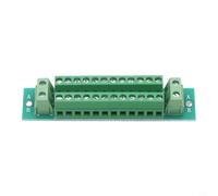 Helilyco PCB Adapter Board 5.0 7.5mm Pitch Terminal Blocks, Solderless Positive Negative Connector, 22x97mm Green Circuit Board(solder the terminals)