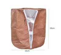 Helilyco Plant Frost for Protection Cover Potted Plants Fruit Trees, Reusable Ventilated Bag with Drawstring Closure, Oxford Cloth Aluminum Film, Brown, 40x40cm