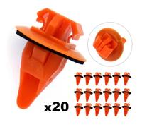 Helilyco Plastic Trim Clips Wheel Arch Flare and Side Moulding, 20PCS Securing Rivets Compatible with 9mm Hole, 17mm Collar, 22.2mm Length