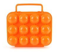 Helilyco Portable 12-Cavity Plastic for Egg Box, Stackable Freshness-Preserving Container with Shockproof Cover Refrigerator, Camping, Blue