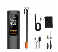 Helilyco Portable for Dual-Screen for Tire Inflator with LCD Display, for Auto-Stop & LED Light 25L/min, /Motorcycles/Bikes, USB- & 12V Powered