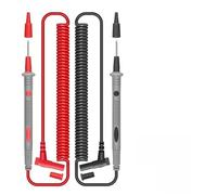 Helilyco PT2009/PT2010 Spring Test Probe, 20A 1000V Multimeter Test Leads with PU Spring Wire, Red and Black, 1 Pair