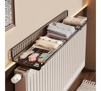 Helilyco Radiator Shelf for Black 40cm 60cm Over Radiator Storage Rack Towels Clothes Drying Stable Iron Design Install