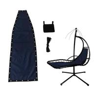 Helilyco Replacement Seat Cloth for Textilene Hanging Swing Chair, 64x197x23 cm, Navy Blue, Includes Rope Side Bag, 2 3 4 6 Piece Set