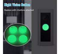 Helilyco Replacement Wired Doorbell Button Cover with Screws for Video Doorbell Pro Silicone Repair Part Resistant to Breaking 4-Pack Black