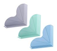 Helilyco Reusable Silicone Shower for Water Blocker Tub Corner, Leak-Proof Splash Guard with Strong Suction Cups, Blue