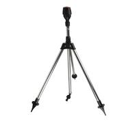 Helilyco Rotating Tripod Sprinkler, Stainless Steel Automatic Rotary Garden Irrigation with Adjustable Coverage, Silver for Black