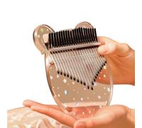 Helilyco Round Shape Kalimba 17 Keys Clear Acrylic Material | Perfect for beginners, includes manual and songbook, easy to learn, enjoyable music journey