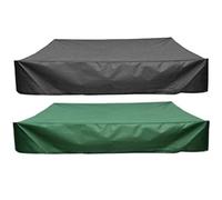 Helilyco Sandpit Cover Waterproof Dustproof for Protection Square Pool Cover with Drawstring 127x127x20 cm Black