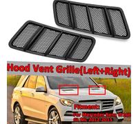 Helilyco Side Hood Air Vent Grille Cover W166 for ML GL Class 2012-2015, Left + Right, Black Plastic, 1 Pair (1668800105 1668800205)