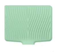 Helilyco Silicone Dish Draining Mat, Non Slip Heat Resistant Counter Mat for Kitchen Counters and Sinks, Gray Silicone Dish Draining Board(40 * 33-6)